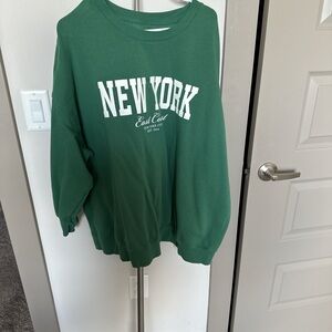 Old Navy Green New York Crew Neck Sweater